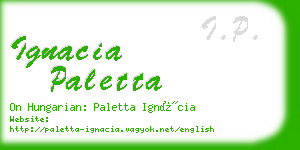 ignacia paletta business card
